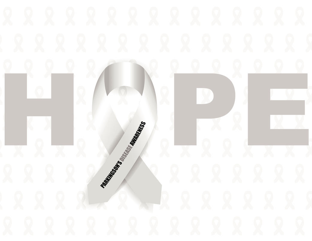 Silver awareness ribbon for Parkinson's disease